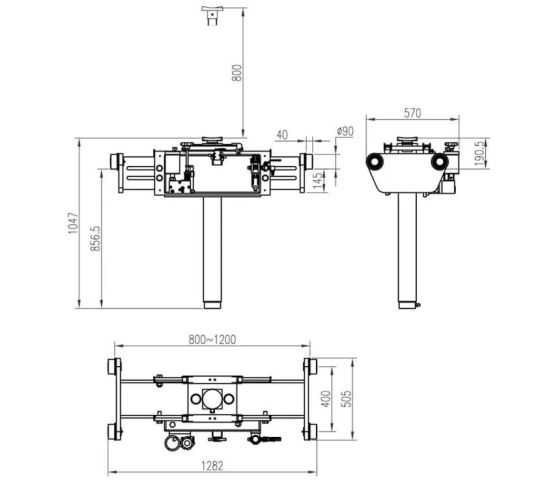 Канавный пневмогидравлический одноштоковый навесной подъемник 16 т DP16A Хорекс Авто