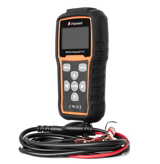 Профессиональный аккумуляторный тестер Foxwell BT715 12, 24В с LED дисплеем и встроенным термопринтером, защита от переполюсовки Foxwell BT715