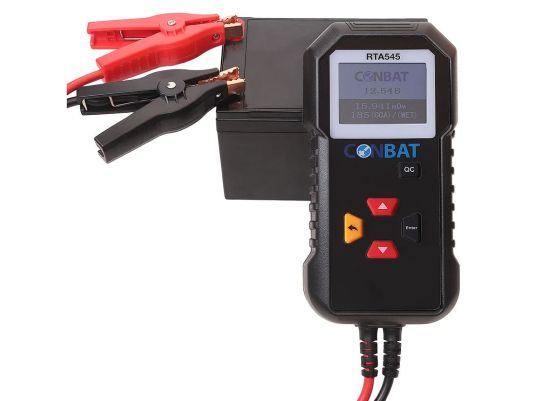 Тестер аккумуляторных батарей 12В AGM GEL WET EFB с LED дисплеем, встроенным принтером, защитой от переполюсовки Conbat RTA545