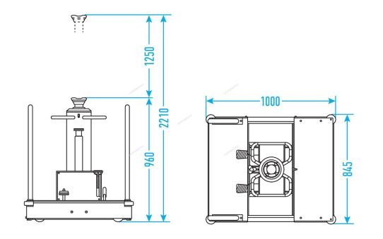 Канавный пневмогидравлический напольный одноштоковый подъемник 15 т N601T Nordberg