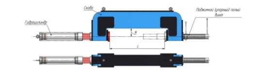 Выпрессовщик пальцев траковых цепей 60 тонн гидравлический ARTAZ ВПТ60С