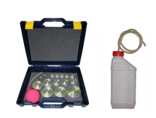 Установка для замены тормозной жидкости электрическая 12В 1.5 л, до 1.5 бар с манометром и регулятором давления, SMC-181