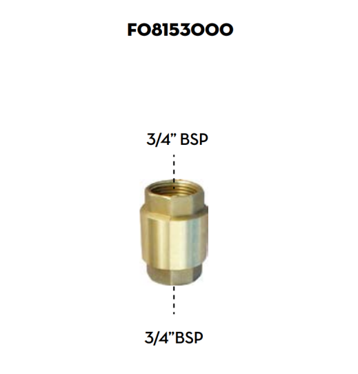 Донный клапан без фильтра 3/4" BSP Piusi Foot valve F08153000