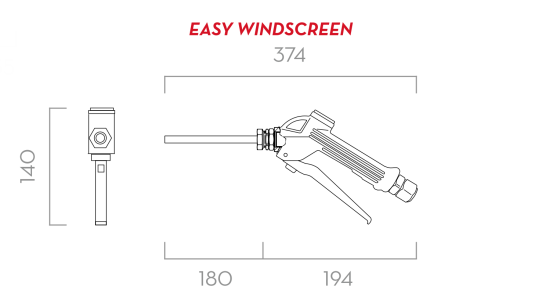 Пистолет раздаточный ручной для стеклоомывателя и антифриза, 120 л/мин, Piusi EASY WINDSCREEN F00976W10