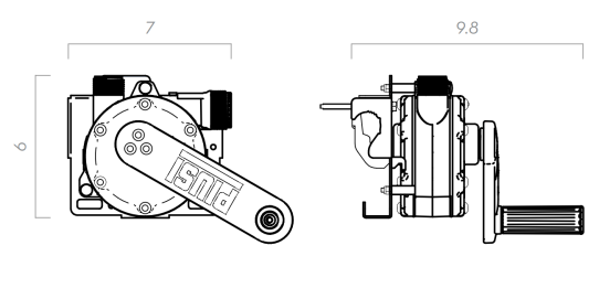 Насос ручной роторный бочковой для мочевины, 38 л/м, Piusi Hand pump F00332B0A, для IBC, рукав 2.5 м, РР