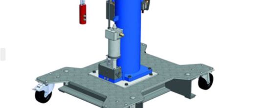 Канавный пневмогидравлический подъемник 11 т, напольный одноштоковый MGH-ZB 11.0/75 Maha