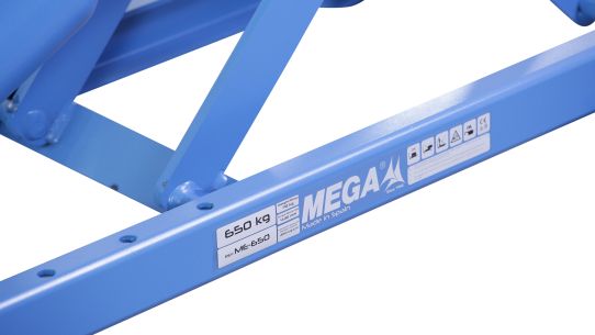 Стол подъемный гидравлический 650кг, 215-645мм MEGA ME-650, передвижной