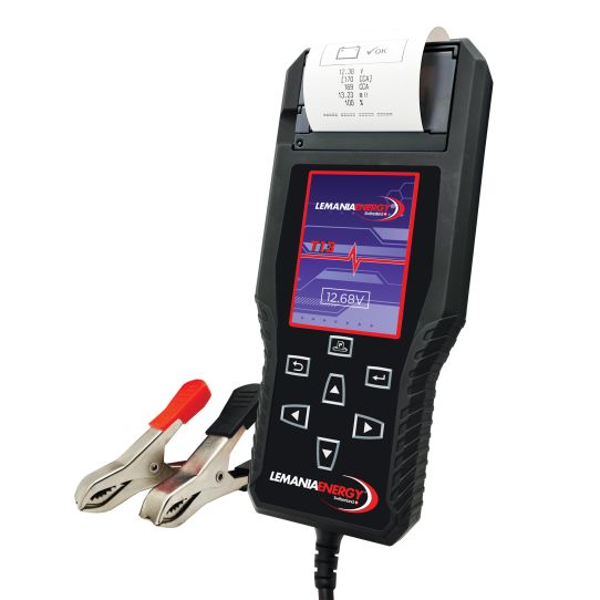 Тестер аккумуляторов 12/24В AGM GEL EFB с цифровым дисплеем и встроенным термопринтером, LEMANIA ENERGY T13