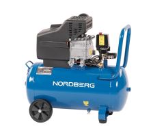 Поршневой компрессор Nordberg NCE50/241 220В, ресивер 50л, 240л/мин, с прямым приводом