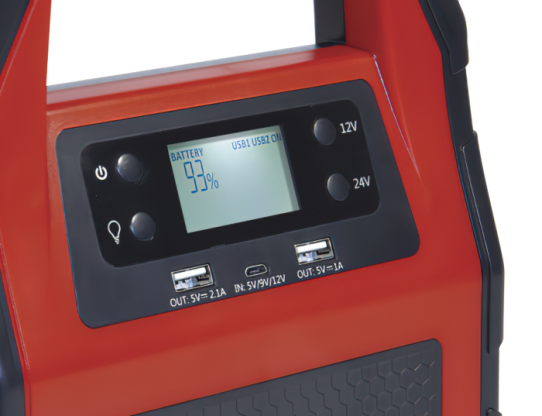 Пусковое устройство бустер 12/24В пусковой ток от 600А до 2000А 5000мАч с Power Bank и фонариком, GYS PRO TRUCK 027527