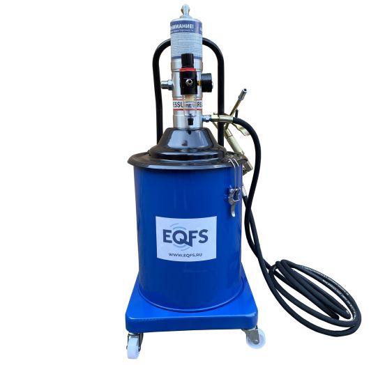 Нагнетатель смазки пневматический с баком 20 л, давление смазки до 300 бар, шланг 3.8 м EQFS ES-60505