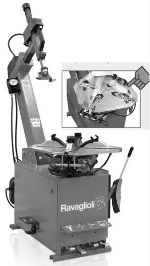 Шиномонтажный автоматический станок Ravaglioli Ravaglioli G7441I.22 для легкового транспорта серый