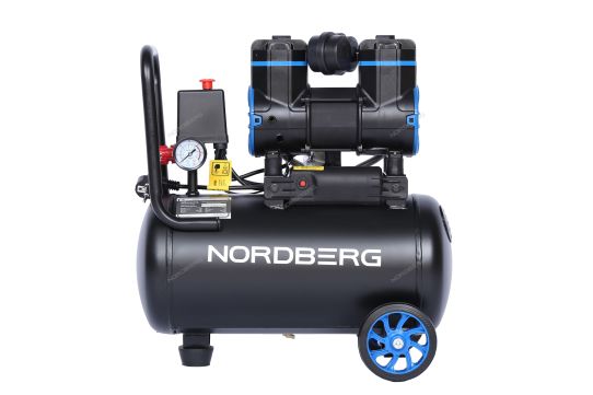 Поршневой компрессор 18 л, 170 л/м, 220В, 0.9 кВт, коаксиальный, безмасляный Nordberg NCEO10/170