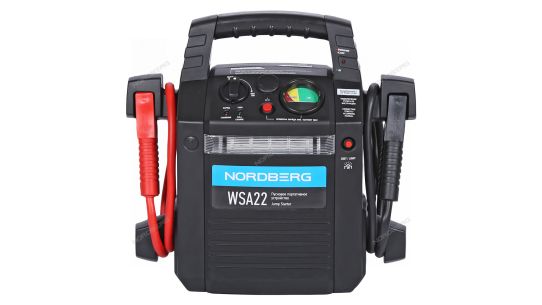 Пусковое устройство 12 В 1200 А бустер с функцией Power Bank и фонариком Nordberg WSA22