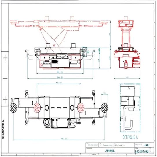Траверса пневмогидравлическая для ножничных подъемников, 4 т Ravaglioli J40PXL