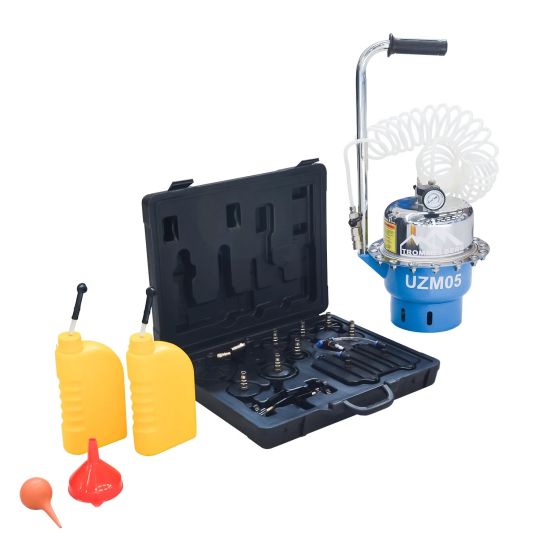 Установка пневматическая для замены тормозной жидкости и прокачки сцепления 5 л, с манометром, 2.8 бар Trommelberg UZM05