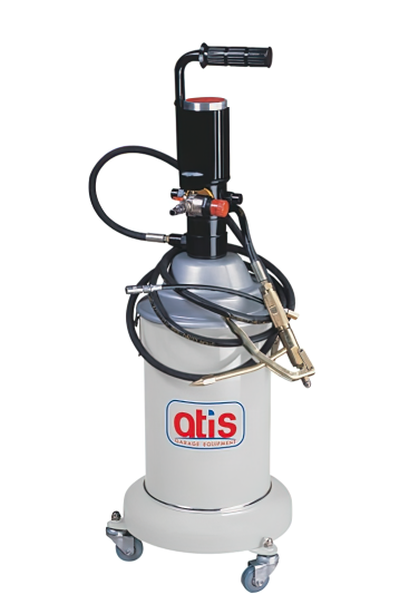 Нагнетатель смазки мобильный на 13 л, Atis HG-68213 6-8 бар, пневматический, с производительностью 400-600 гр/мин