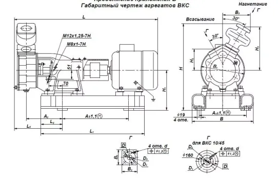 Вихревой насос для бензина и дизеля 380В Артаз ВКС 5/24А-2Г с мощностью 7.5 кВт
