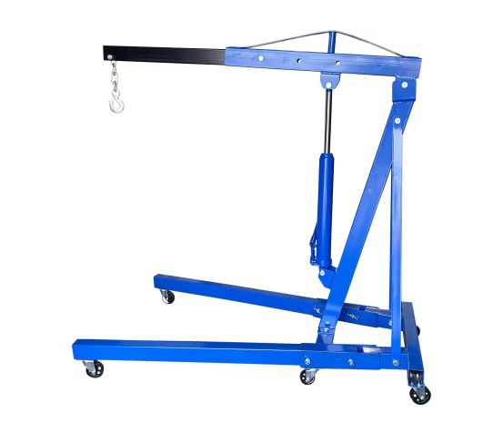 Кран гаражный подкатной Техносоюз TS-0410 1 т, гидравлический складной с высотой подъема до 2100 мм