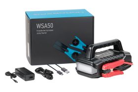 Пусковое устройство-бустер Nordberg WSA50 56 А·ч, 2000 А пика, литиевый аккумулятор, встроенный фонарик, Power Bank Nordberg