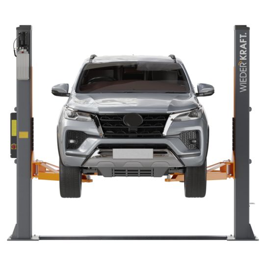 Двухстоечный подъемник Wiederkraft WDK-522E 4т, электрогидравлический, 380В, с нижней синхронизацией, 110-1920 мм