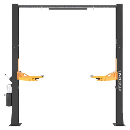 Двухстоечный подъемник Wiederkraft WDK-527 4.2т, электрогидравлический, 380В, с верхней синхронизацией, 120-1850 мм