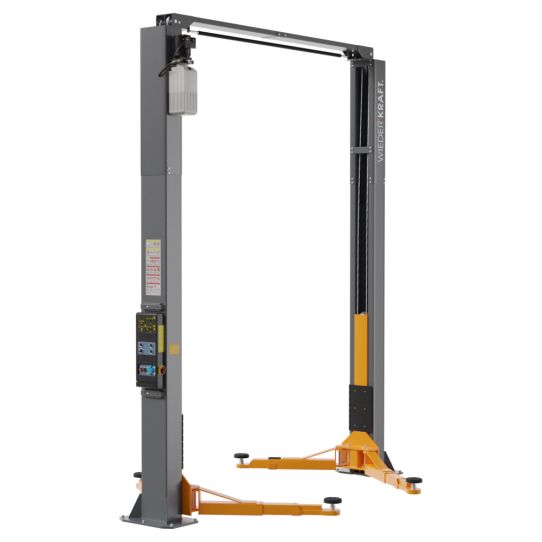 Двухстоечный подъемник Wiederkraft WDK-529E 4т, электрогидравлический, 380В, с верхней синхронизацией, 110-1920 мм