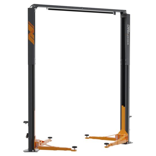 Двухстоечный подъемник Wiederkraft WDK-535 5.5т, электрогидравлический, 380В, с верхней синхронизацией, 100-1850 мм