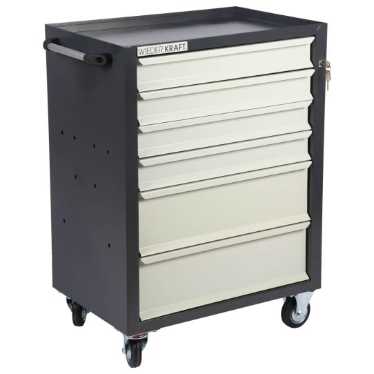 Тележка инструментальная Wiederkraft WDK-606GG, 6 ящиков, без инструментов