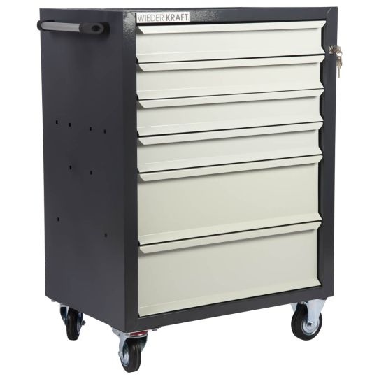 Тележка инструментальная Wiederkraft WDK-606GG, 6 ящиков, без инструментов