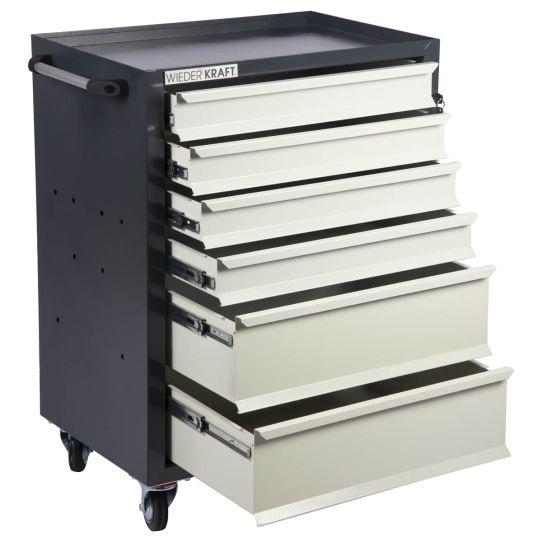 Тележка инструментальная Wiederkraft WDK-606GG, 6 ящиков, без инструментов