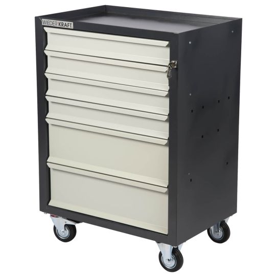 Тележка инструментальная Wiederkraft WDK-606GG, 6 ящиков, без инструментов