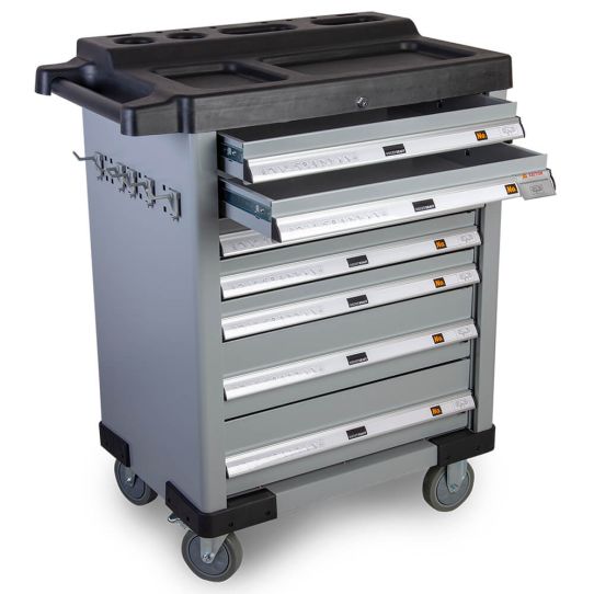 Тележка инструментальная Wiederkraft WDK-807, 7 ящиков, без инструментов