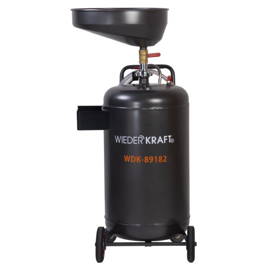 Ручная установка для слива масла на 80 литров Wiederkraft WDK-89182