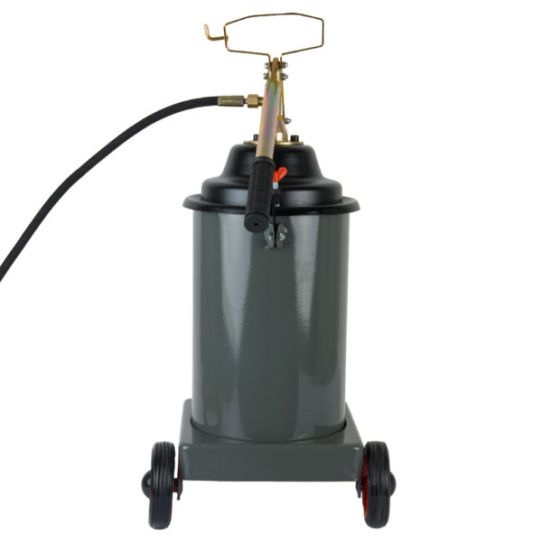 Нагнетатель смазки ручной для бочек на 13 л, Wiederkraft WDK-89625 25 бар, механический, с подающим шлангом на 2.5 м