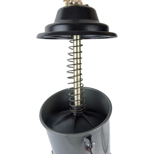 Нагнетатель смазки ручной для бочек на 13 л, Wiederkraft WDK-89625 25 бар, механический, с подающим шлангом на 2.5 м