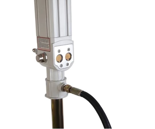 Нагнетатель смазки для бочек 200 л, пневматический насос 50:1 с тележкой Wiederkraft WDK-89800