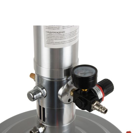 Нагнетатель смазки для бочек 200 л,  пневматический насос с производительностью до 0.8 л/мин Wiederkraft WDK-89860