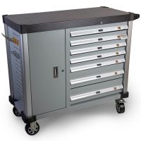 Тележка инструментальная Wiederkraft WDK-907, 7 ящиков, боковой отсек, без инструментов