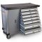 Тележка инструментальная Wiederkraft WDK-907, 7 ящиков, боковой отсек, без инструментов