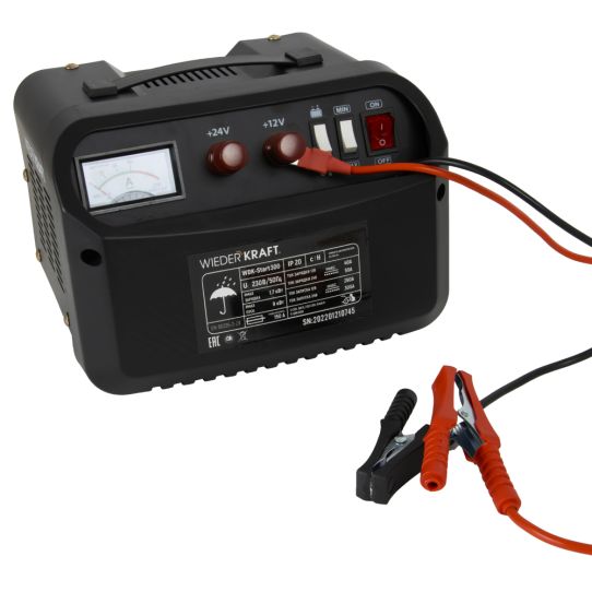 Пуско-зарядное устройство для 12В и 24В аккумуляторов, пусковой ток 300A WDK-Start300 Wiederkraft