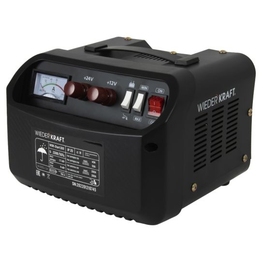 Пуско-зарядное устройство для 12В и 24В аккумуляторов, пусковой ток 300A WDK-Start300 Wiederkraft