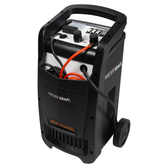 Пуско-зарядное устройство для 12В и 24В аккумуляторов с пусковым током 290А, модель WDK-Start400 Wiederkraft, артикул WDK-Start400