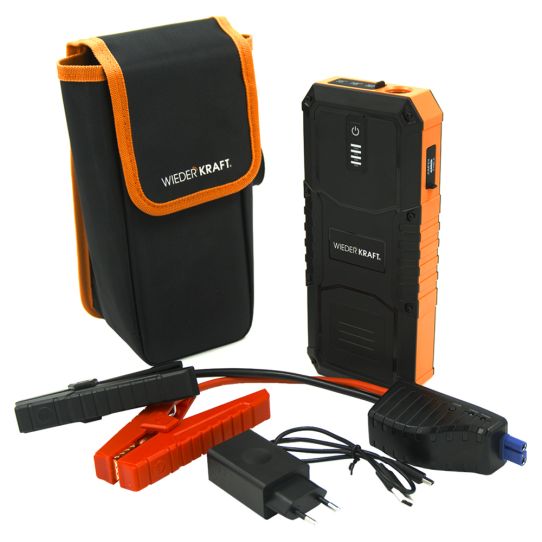 Пусковое устройство бустер с током пуска до 1400А 20000мАч, IP65, Power Bank, для 12В аккумуляторов WDK-Start580 Wiederkraft