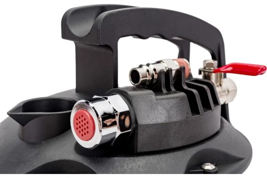 Установка для замены тормозной жидкости пневматическая переносная, давление 5 бар, емкость 2 л Wiederkraft WDK-65217