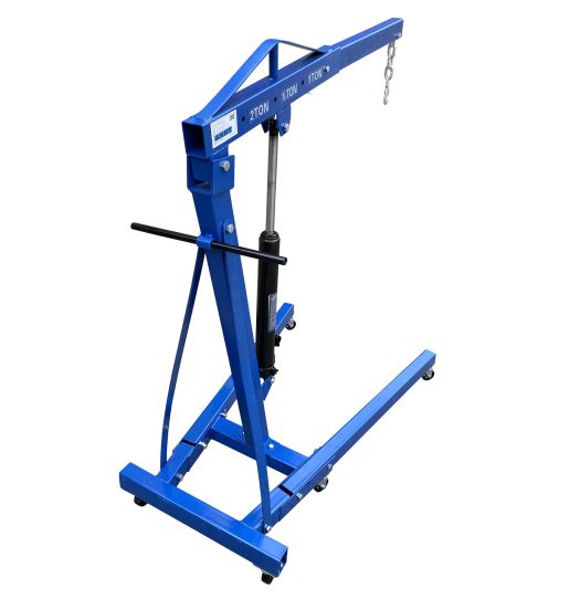 Кран гаражный подкатной складной 2 т, высота подъема 2270 мм, синий Техносоюз AS-2002