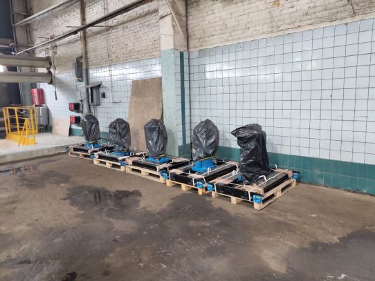 Канавный гидравлический подъемник 16т, рельсовый двухштоковый КППТ16Р1200П ARTAZ