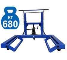 Гидравлическая тележка для снятия и установки колёс 680 кг, Техносоюз ES-0907