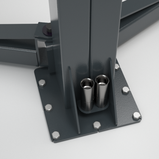 Двухстоечный подъемник Sivik ПГА-5000/1 синий 5т, электрогидравлический, 380В, с верхней синхронизацией, 130-4450 мм