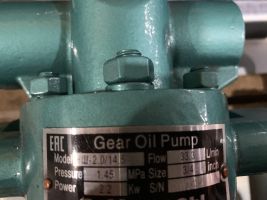 Насос электрический шестеренчатый для дизеля и масла 33 л/м НШ-2,0/14,5 с 2,2 кВт